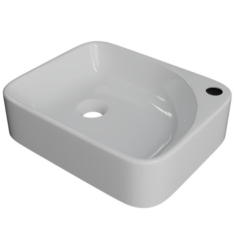 Cuba de Apoio Retangular para Banheiro Lavabo Cross C01 Ro36w Branco - Lyam