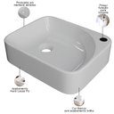 Ver imagem 5 de Cuba de Apoio Retangular para Banheiro Lavabo Cross C01 Ro36w Branco - Lyam