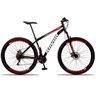 Bicicleta Aro 29 Suspensão Shimano Bike 21 Marchas Aço:vermelho - 1