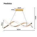 Ver imagem 4 de Lustre Pendente de Teto Led Moderno para Sala Espiral 3 Cores em 1 Bivolt