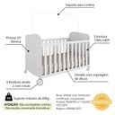 Ver imagem 4 de Quarto de Bebê Completo Berço Guarda Roupa 3 Portas e Cômoda 100% MDF Mimo Espresso Móveis Branco