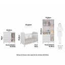 Ver imagem 3 de Quarto de Bebê Completo Berço Guarda Roupa 3 Portas e Cômoda 100% MDF Mimo Espresso Móveis Branc