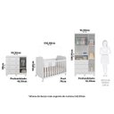 Ver imagem 3 de Quarto de Bebê Completo Berço Guarda Roupa 3 Portas e Cômoda 100% MDF Mimo Espresso Móveis Branco