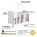 Ver imagem 4 de Quarto de Bebê Completo Berço Guarda Roupa 3 Portas e Cômoda 100% MDF Mimo Espresso Móveis Branc