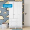 Quarto de Bebê Completo com Guarda Roupa 3 Portas Cômoda e Berço 100% MDF Mimo Espresso Móveis - 5