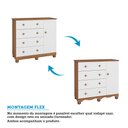 Ver imagem 7 de Quarto de Bebê Completo com Guarda Roupa 3 Portas Cômoda e Berço 100% MDF Mimo Espresso Móveis