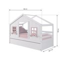 Ver imagem 5 de Bicama Casinha Dos Sonhos Madeira Maciça Branco/ Rosa Megamobilia