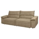 Ver imagem 2 de Sofá Retrátil e Reclinável 3 Lugares Molas Ensacadas 200cm Veludo Malta