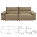 Ver mais imagens de Sofá Retrátil e Reclinável 3 Lugares Molas Ensacadas 200cm Veludo Malta