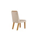 Ver imagem 4 de Conjunto de Jantar Mesa Maia Tampo MDF e Vidro com 6 Cadeiras Catar Marrom/Castanho Cinamomo/Creme/Off White