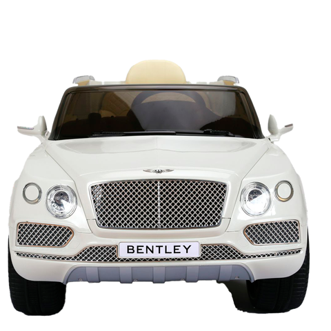 Mini Bentley Bentayga Branco Carro Elétrico Infantil a Bateria para Crianças Motorizado Menino Menin