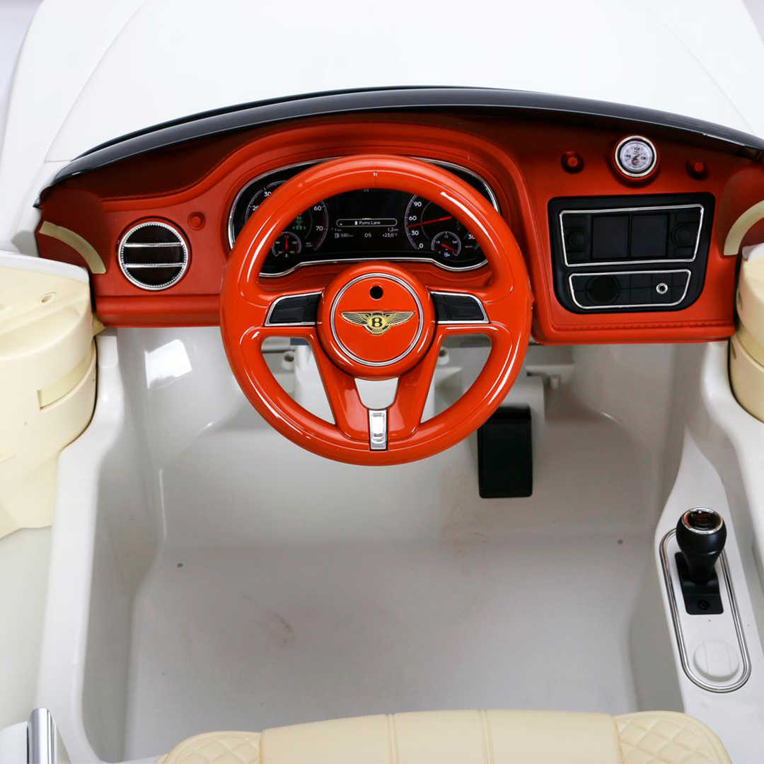 Mini Bentley Bentayga Branco Carro Elétrico Infantil A Bateria Para Crianças Motorizado Menino Menin - 5