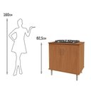 Ver mais imagens de Balcão para Cooktop de Cozinha 2 Portas Turim para Cooktop 5 Bocas Movelove
