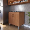 Ver imagem 1 de Balcão para Cooktop de Cozinha 2 Portas Turim para Cooktop 5 Bocas Movelove