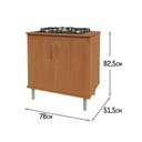 Ver imagem 7 de Balcão para Cooktop de Cozinha 2 Portas Turim para Cooktop 5 Bocas Movelove