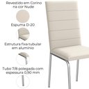 Ver imagem 4 de Kit 2 Cadeiras Cromada Sala Jantar 2c091cr Corino Kappesberg Nude