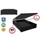 Ver imagem 7 de Cama Box Baú Casal Resistence Suede Preto + Colchão Casal Resistence Espuma D23 Com EPS 14x138x188