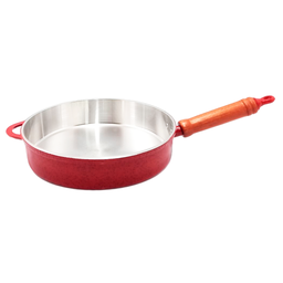 Frigideira Aluminio Fundido 34cm - Vermelha Pigmentada - 2