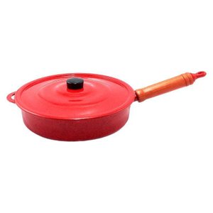 Frigideira Aluminio Fundido 34cm - Vermelha Pigmentada