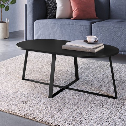 Mesa de Centro Industrial Complementos Preto