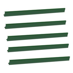 Porta Etiqueta Bandeja Gondola LX 92 Cm Verde Kit Com 5 - 1