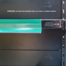 Porta Etiqueta Bandeja Gondola LX 92 Cm Verde Kit Com 5 - 2
