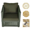 Ver imagem 3 de Mesa e 3 Poltronas Madri Corda Náutica Estofado 13 Trama Verde