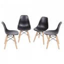 Ver imagem 7 de Conjunto Mesa de Jantar Industrial com 4 Cadeiras Base Madeira Eames Espresso Móveis
