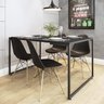 Conjunto Mesa de Jantar Industrial com 4 Cadeiras Base Madeira Eames Espresso Móveis - 1