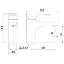 Ver imagem 2 de Torneira Misturador Monocomando Docol Lift 7959CE de Bancada Ônix