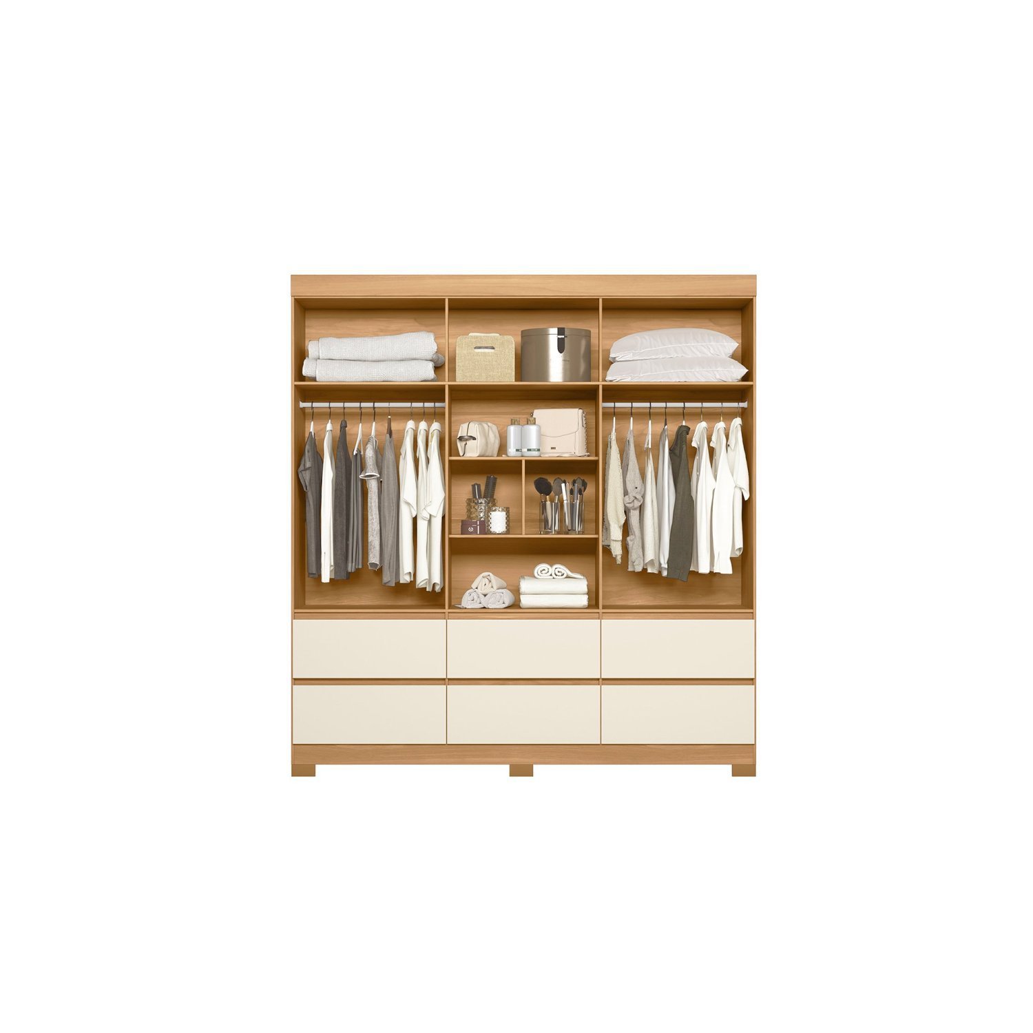 Guarda Roupa Casal 6 Portas 6 Gavetas Milano Albatroz Móveis - 3
