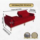 Ver imagem 2 de Sofá Cama Rivieira 2.30m - Vermelho