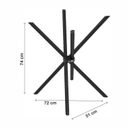 Ver imagem 6 de Conjunto Sala de Jantar Mesa Jade 90cm Tampo Vidrocom 4 Cadeiras Bege/Preto/Linho