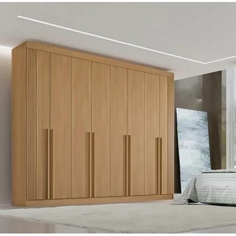 Guarda Roupa Daymond 8 Portas Ripado 100%MDF D Doro Móveis