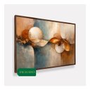 Ver imagem 3 de Quadro Abstrato Moderno Ciclos da Vida - Grande 153x103 Cm Moldura Amadeirada