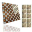 Ver imagem 1 de Pastilha de Vidro Autocolante Kit 10 Uni Parede Cozinha Box Banheiro Sala Decorativa Facil Aplicacao