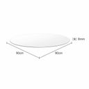 Ver imagem 6 de Conjunto Sala de Jantar Mesa Jade 90cm Tampo Vidrocom 4 Cadeiras Branco/Capuccino