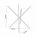 Ver imagem 7 de Conjunto Sala de Jantar Mesa Jade 90cm Tampo Vidrocom 4 Cadeiras