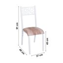 Ver imagem 4 de Conjunto Sala de Jantar Mesa Jade 90cm Tampo Vidrocom 4 Cadeiras