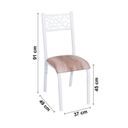 Ver imagem 4 de Conjunto Sala de Jantar Mesa Jade 90cm Tampo Vidrocom 4 Cadeiras Branco/Capuccino