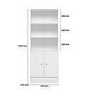 Ver imagem 7 de Kit 2 Peças Mesa Escritório/Gamer e Armário 2 Portas 5 Prateleiras Espresso Móveis