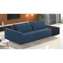 Ver imagem 2 de Sofá Ilha 2 Lugares Living 232cm Modulado Sala Lary Veludo/pu Pto K01 - D’Rossi