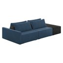 Ver imagem 1 de Sofá Ilha 2 Lugares Living 232cm Modulado Sala Lary Veludo/pu Pto K01 - D’Rossi