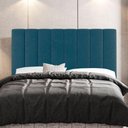 Ver imagem 6 de Kit Cabeceira E Baú Cama Box Casal Cora 140cm Suede Turquesa