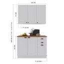 Ver imagem 4 de Armário de Cozinha Modulada Compacta Fidelitá Nara 100% MDF 2 Peças 120cm 6 Portas 2 Gavetas com