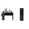 Kit 2 Peças Mesa Escritório/Gamer e Armário 2 Portas 5 Prateleiras Espresso Móveis - 2
