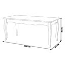 Ver imagem 3 de Mesa Sala de Jantar Cozinha Gallia 250cm Madeira Maciça e Mdf Imbuia G42 - Gran Belo