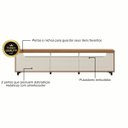 Ver imagem 5 de Rack para Tv 75" 3 Nichos 2 Portas Mercury Cinamomo/off White