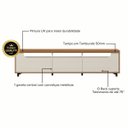 Ver imagem 4 de Rack para Tv 75" 3 Nichos 2 Portas Mercury Cinamomo/off White