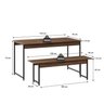 Conjunto Mesa de Jantar com 1 Banco e 4 Cadeiras Eames Base Madeira Espresso Móveis - 5